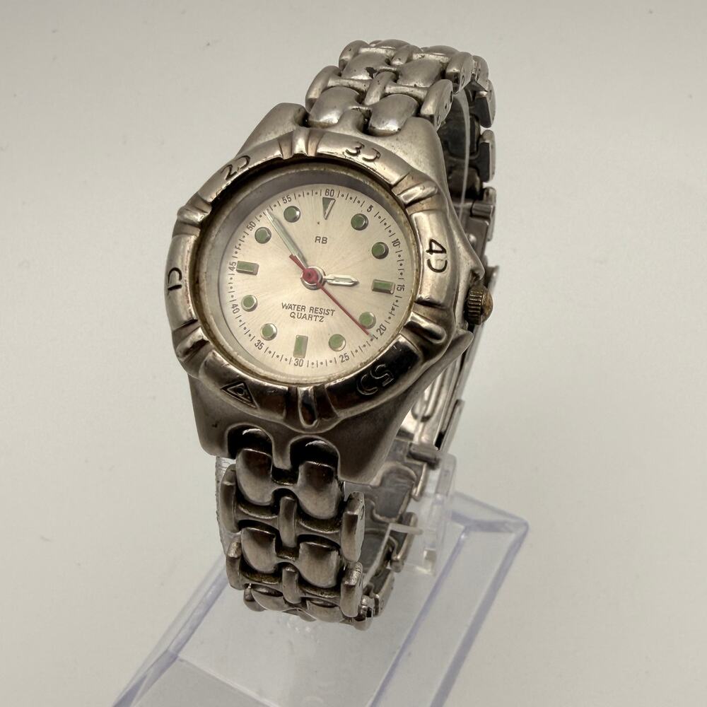 Vintage RB Sport Quartz Bracelet Watch - Silver-Tone Working New Battery
